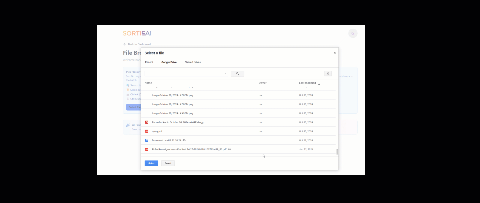 Sortifai organizing files in real time